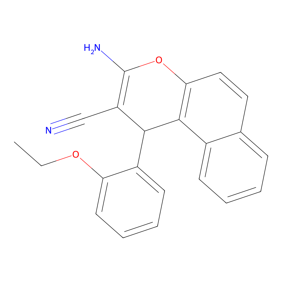 3-amino-1-(2-ethoxyphenyl)-1H-benzo[f]chromene-2-carbonitrile molecular structure, CAS 327059-27-8