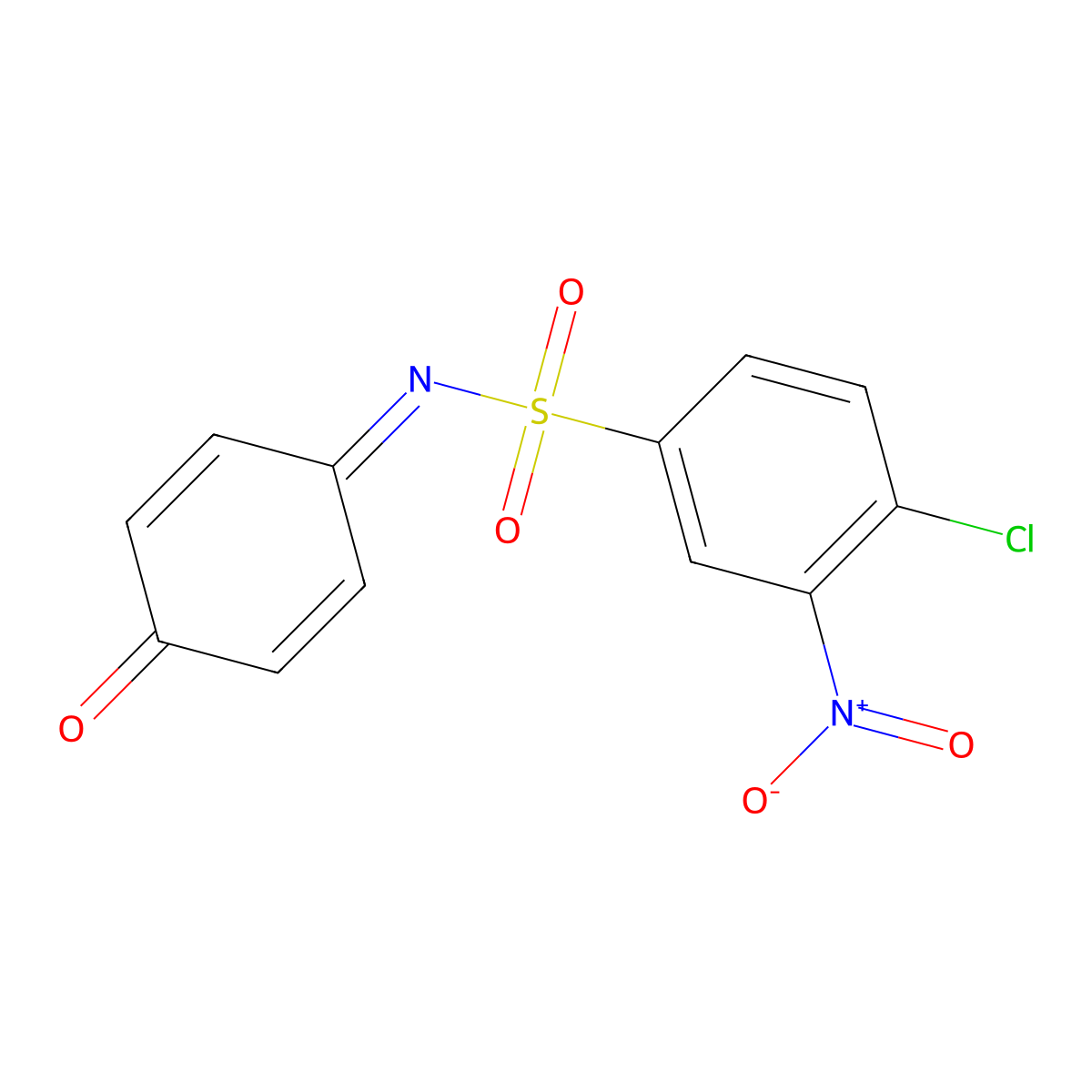 4-chloro-3-nitro-N-(4-oxocyclohexa-2,5-dien-1-ylidene)benzenesulfonamide molecular structure, CAS 327060-12-8