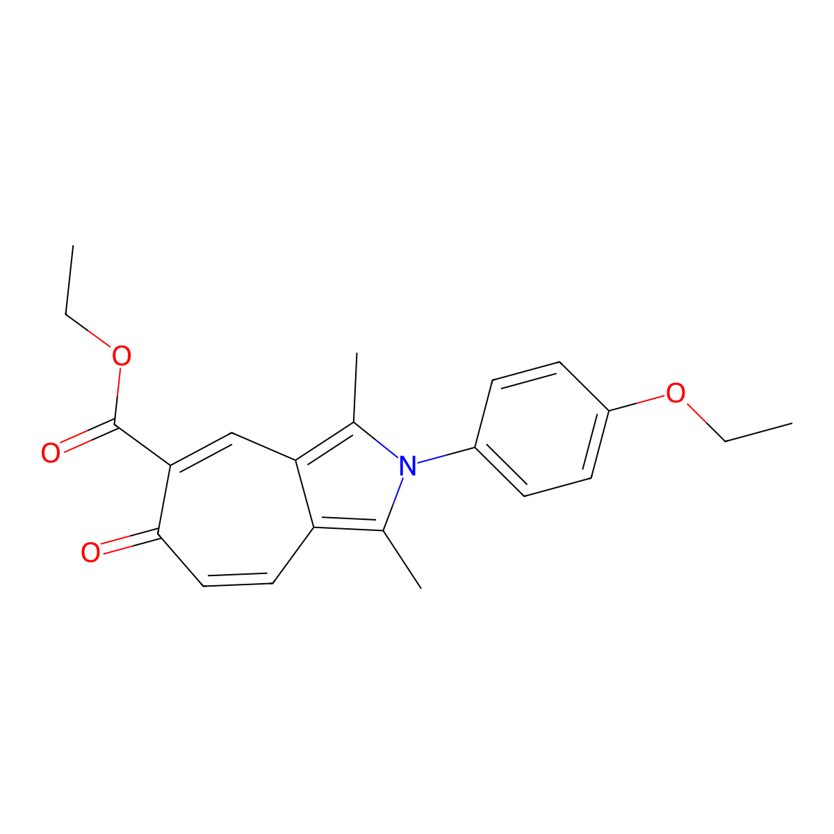 Ethyl 2-(4-ethoxyphenyl)-1,3-dimethyl-6-oxo-2,6-dihydrocyclohepta[c]pyrrole-5-carboxylate molecular structure, CAS 327060-68-4