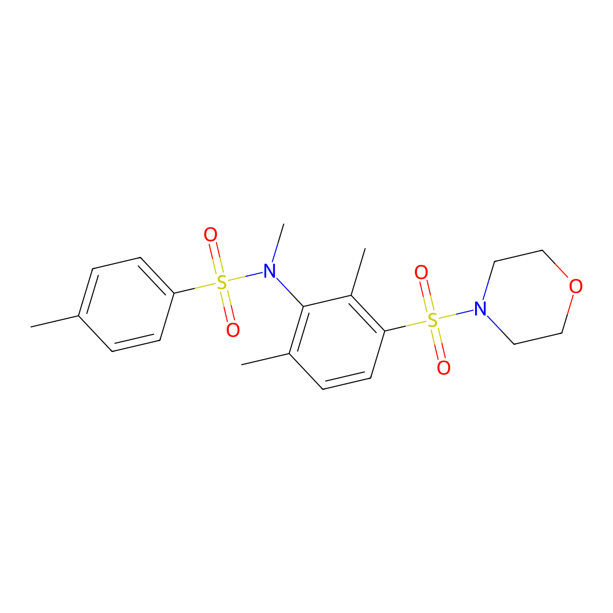 N-(2,6-dimethyl-3-(morpholinosulfonyl)phenyl)-N,4-dimethylbenzenesulfonamide molecular structure, CAS 327060-95-7