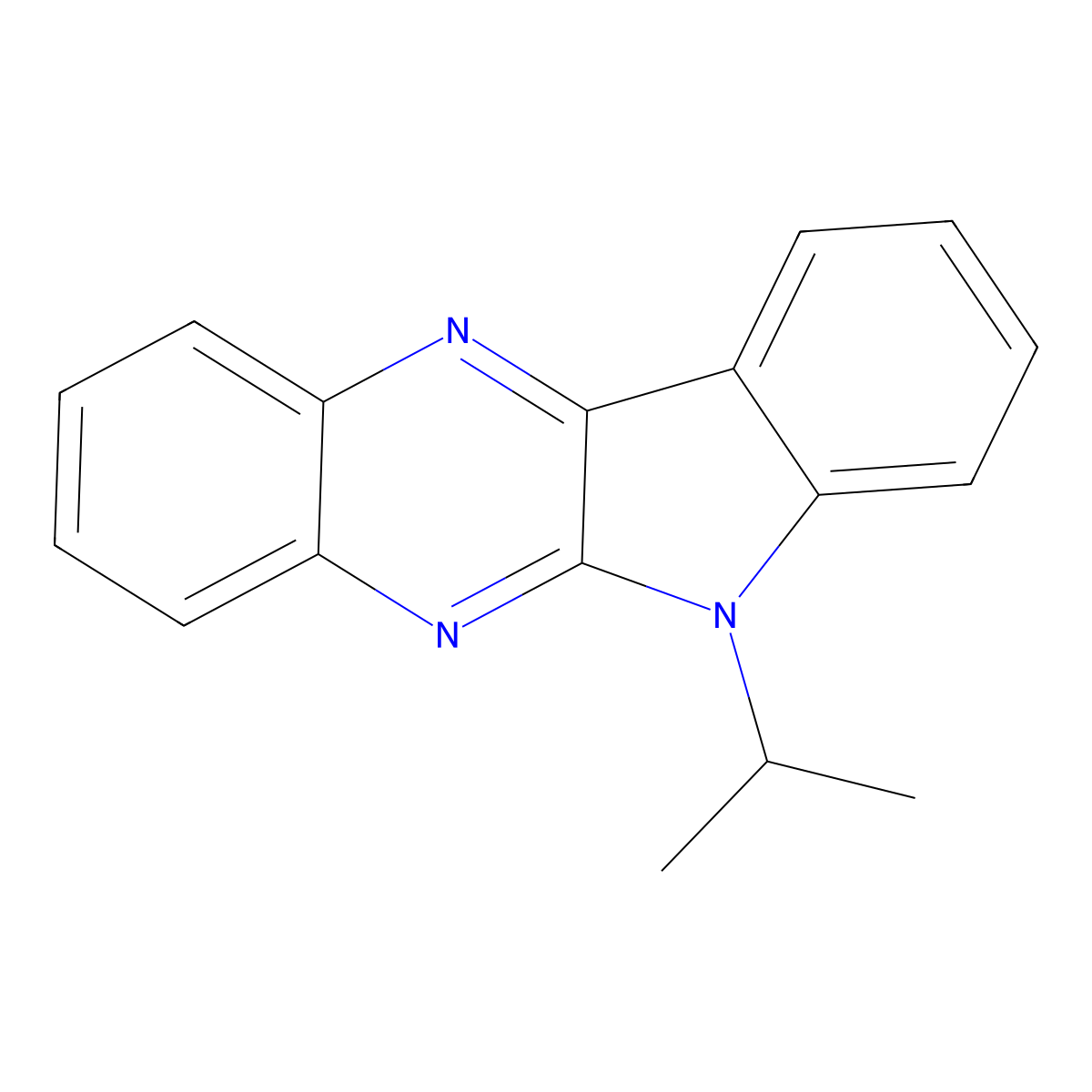 6-Isopropyl-6H-indolo[2,3-b]quinoxaline molecular structure, CAS 327061-57-4