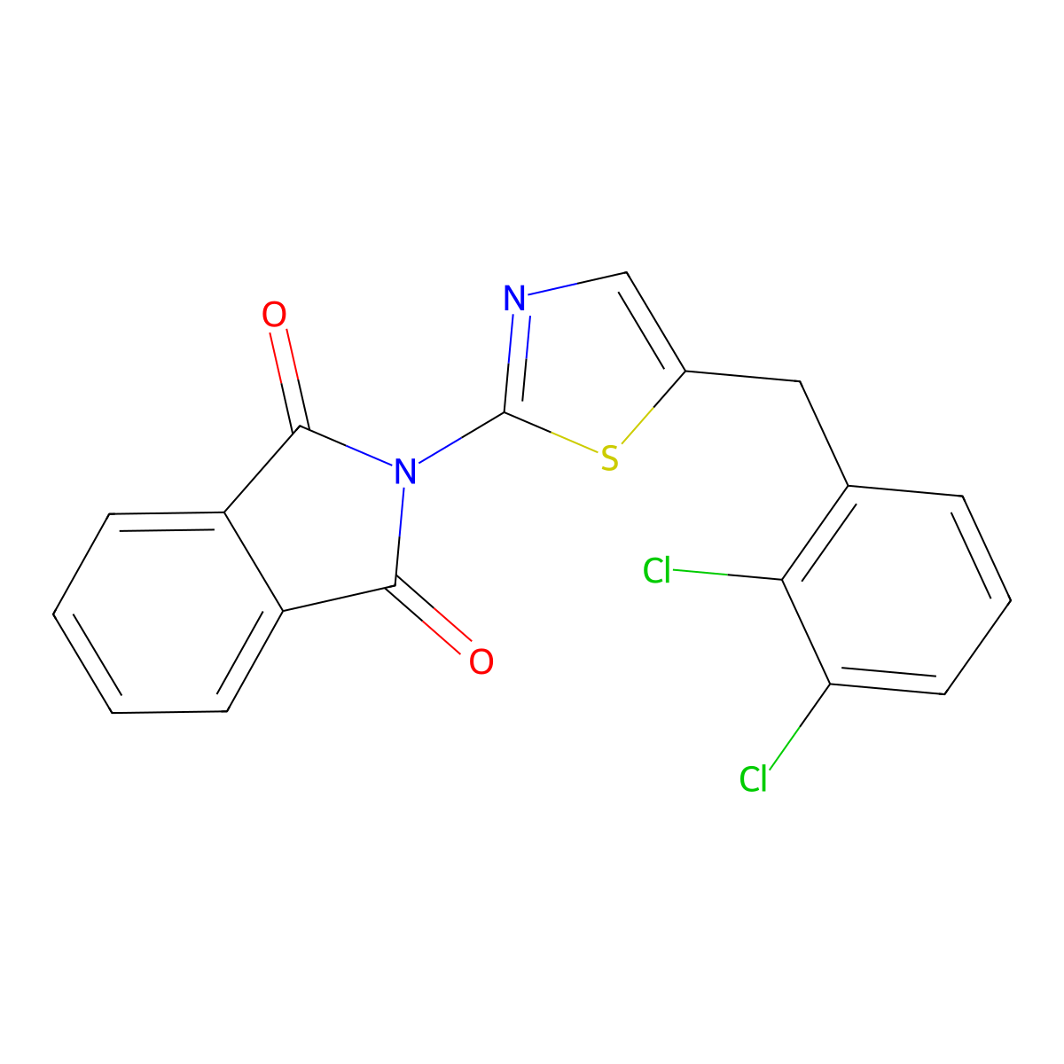 2-[5-(2,3-dichlorobenzyl)-1,3-thiazol-2-yl]-1H-isoindole-1,3(2H)-dione molecular structure, CAS 327062-48-6
