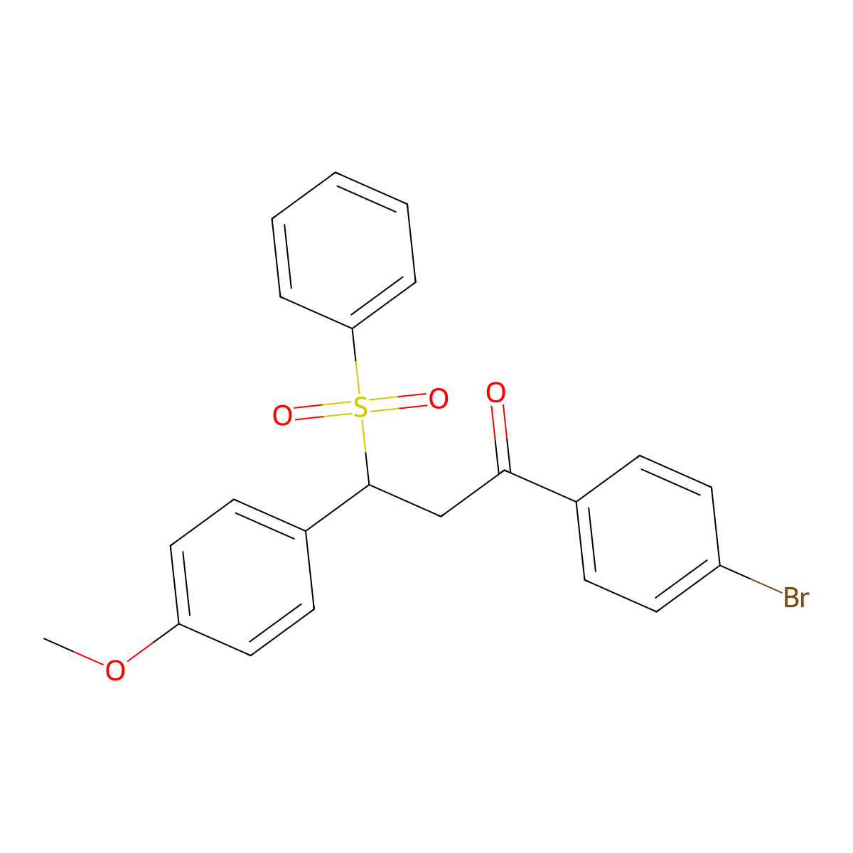 1-(4-Bromophenyl)-3-(4-methoxyphenyl)-3-(phenylsulfonyl)propan-1-one molecular structure, CAS 327063-47-8