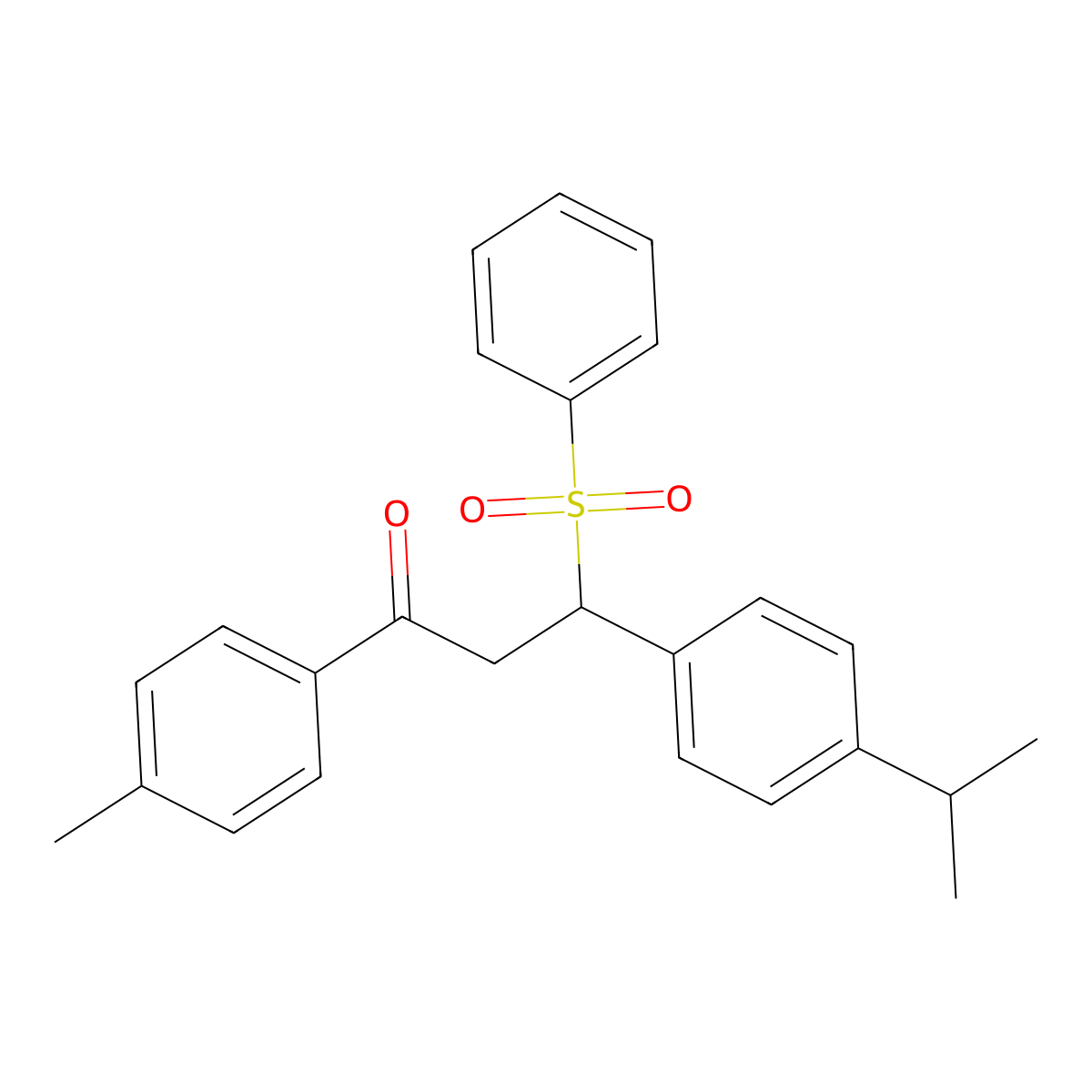 1-(4-Methylphenyl)-3-(phenylsulfonyl)-3-[4-(propan-2-yl)phenyl]propan-1-one molecular structure, CAS 327063-53-6