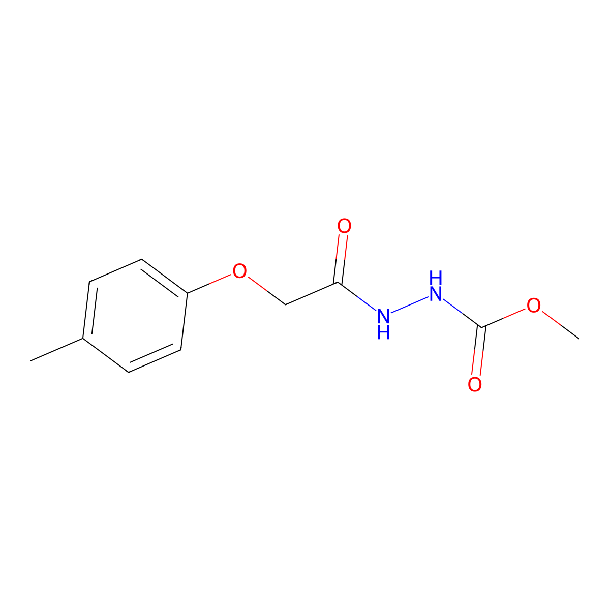 Methyl 2-[(4-methylphenoxy)acetyl]hydrazinecarboxylate molecular structure, CAS 327065-28-1