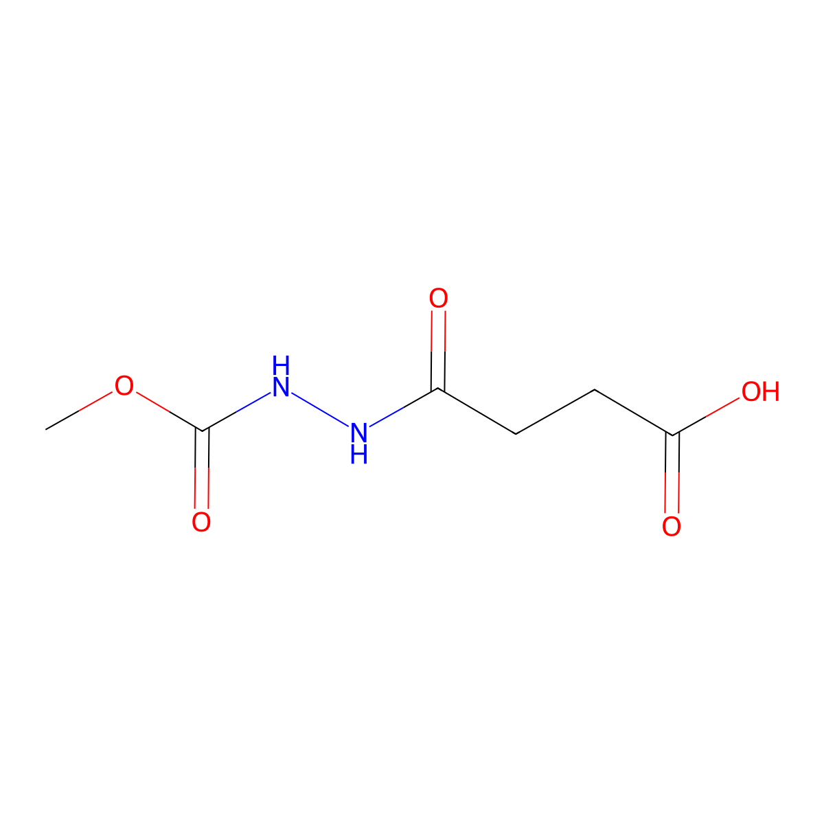 4-[2-(Methoxycarbonyl)hydrazino]-4-oxobutanoic acid molecular structure, CAS 327065-40-7