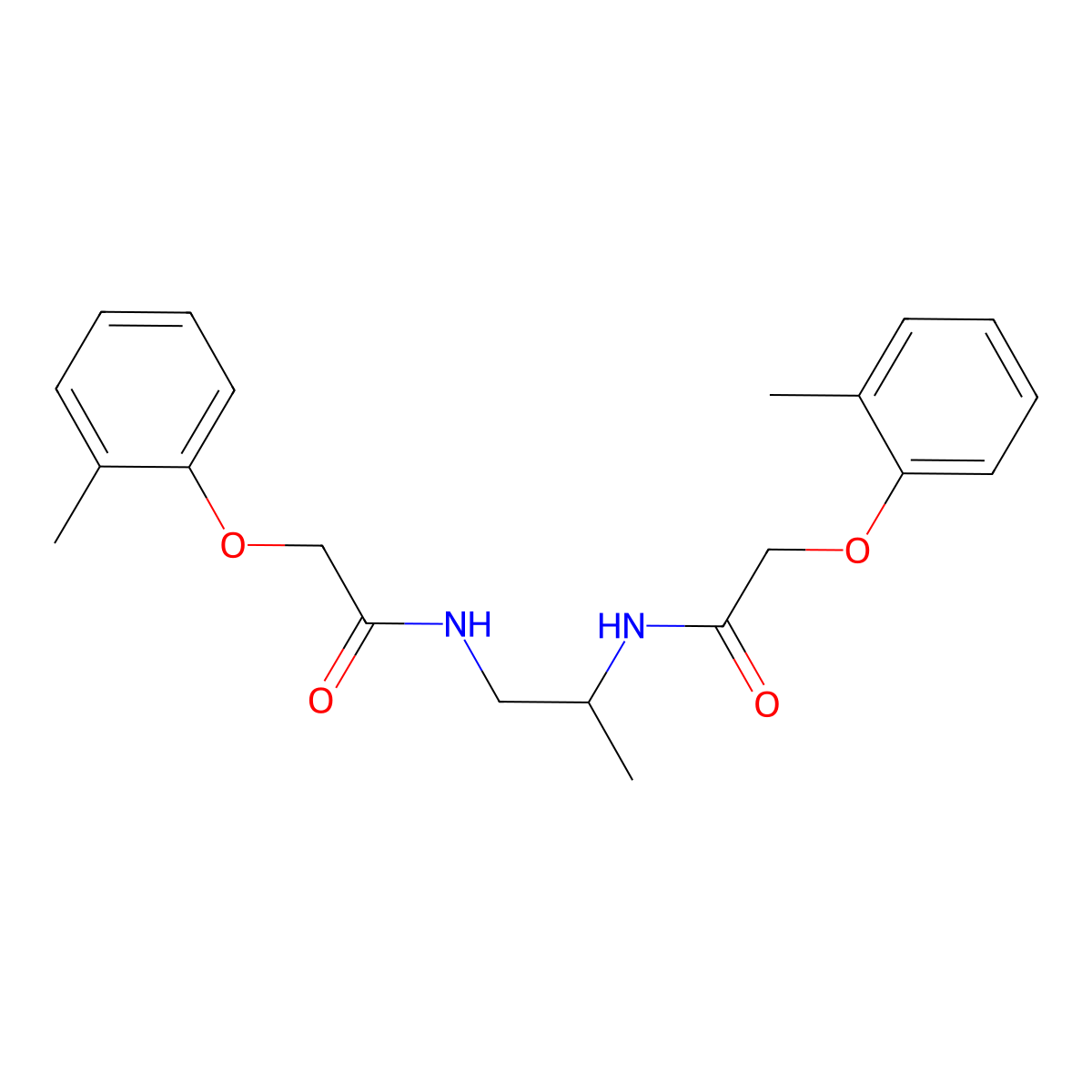 2-(2-methylphenoxy)-N-[2-[[2-(2-methylphenoxy)acetyl]amino]propyl]acetamide molecular structure, CAS 327065-52-1