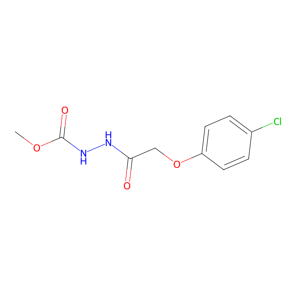 Methyl 2-[(4-chlorophenoxy)acetyl]hydrazinecarboxylate molecular structure, CAS 327065-67-8