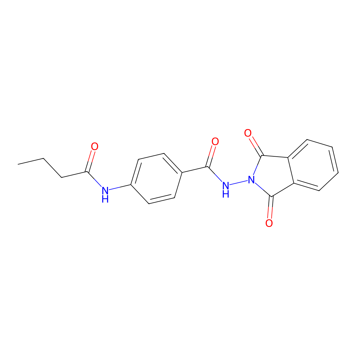 4-(butyrylamino)-N-(1,3-dioxo-1,3-dihydro-2H-isoindol-2-yl)benzamide molecular structure, CAS 327065-75-8