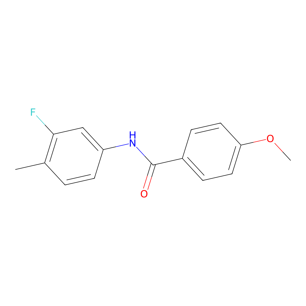 N-(3-fluoro-4-methylphenyl)-4-methoxybenzamide molecular structure, CAS 327065-77-0