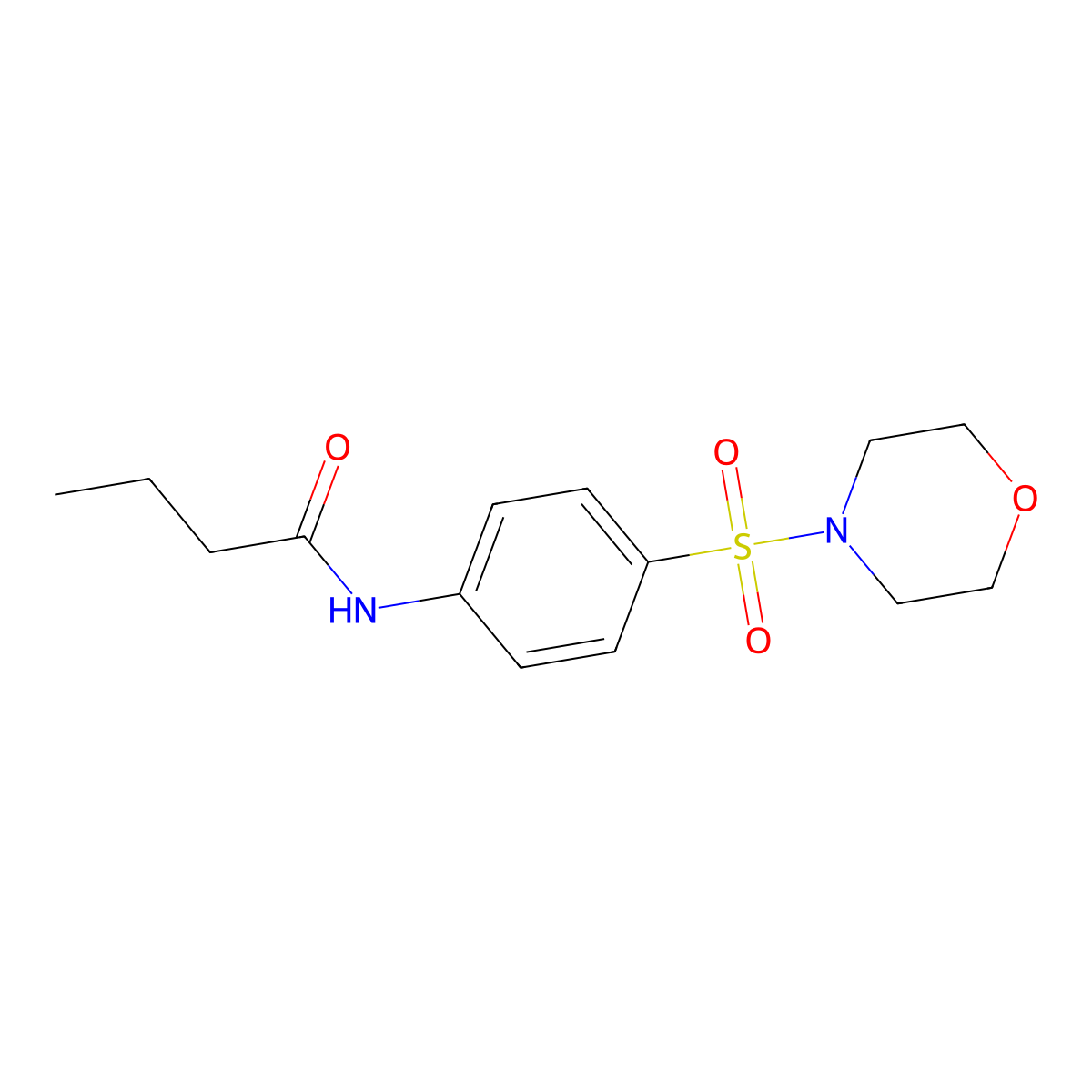 N-(4-morpholin-4-ylsulfonylphenyl)butanamide molecular structure, CAS 327066-05-7