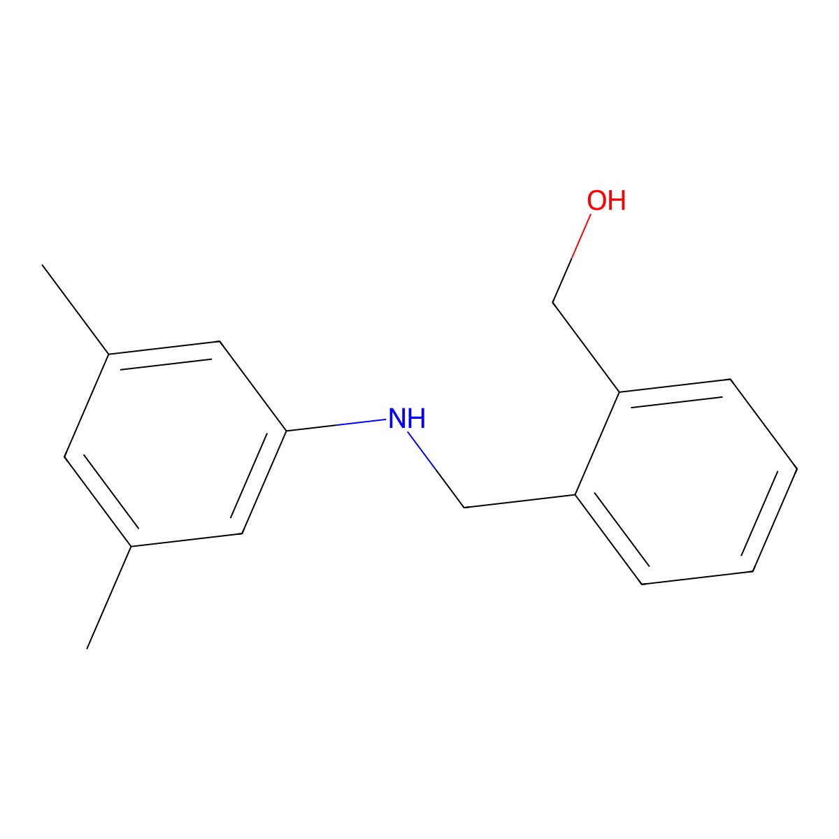 (2-{[(3,5-Dimethylphenyl)amino]methyl}phenyl)methanol molecular structure, CAS 327066-06-8