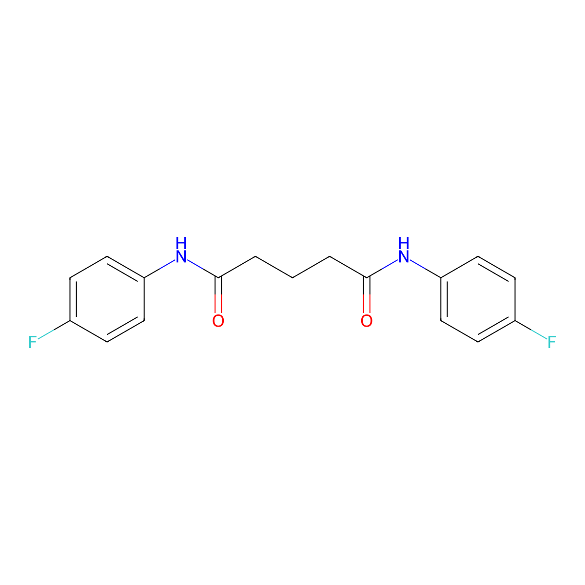 N,N'-bis(4-fluorophenyl)pentanediamide molecular structure, CAS 327066-07-9