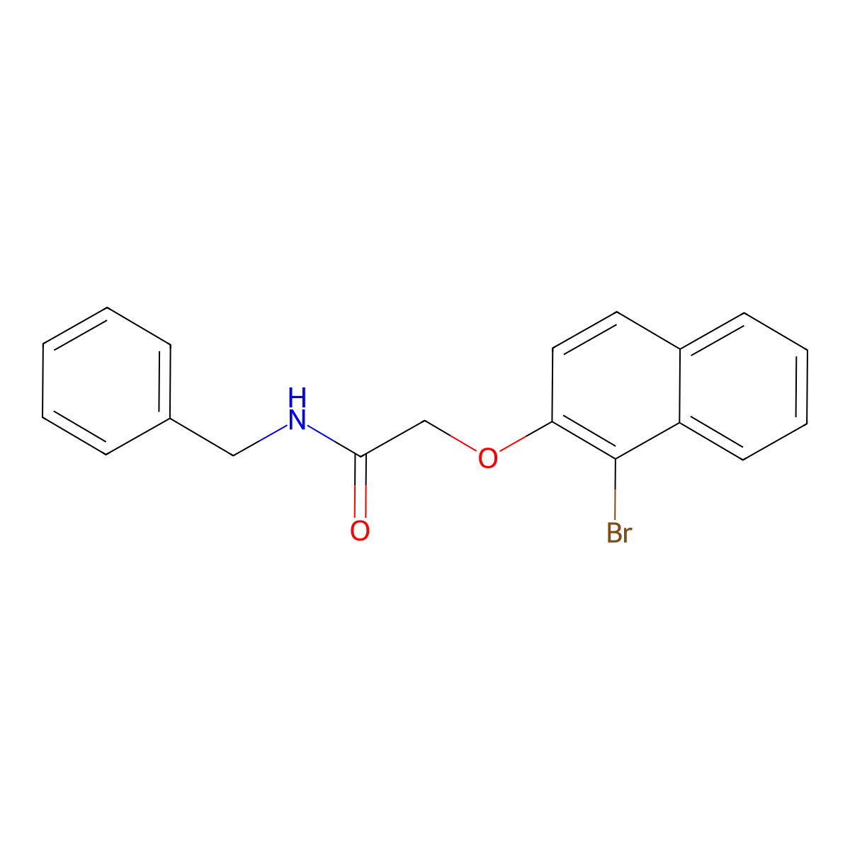 N-benzyl-2-[(1-bromo-2-naphthyl)oxy]acetamide molecular structure, CAS 327066-31-9