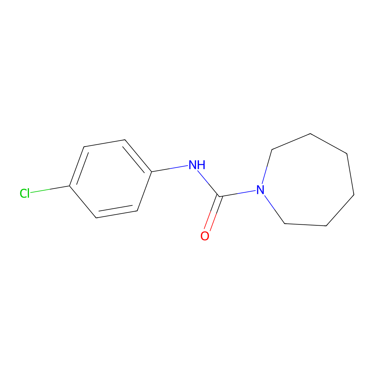 N-(4-chlorophenyl)azepane-1-carboxamide molecular structure, CAS 327066-46-6