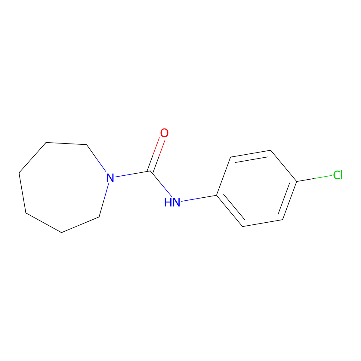 N-(4-chlorophenyl)azepane-1-carboxamide molecular structure, CAS 327066-46-6