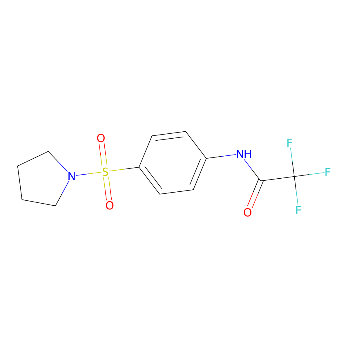 2,2,2-trifluoro-N-[4-(1-pyrrolidinylsulfonyl)phenyl]acetamide molecular structure, CAS 327066-50-2