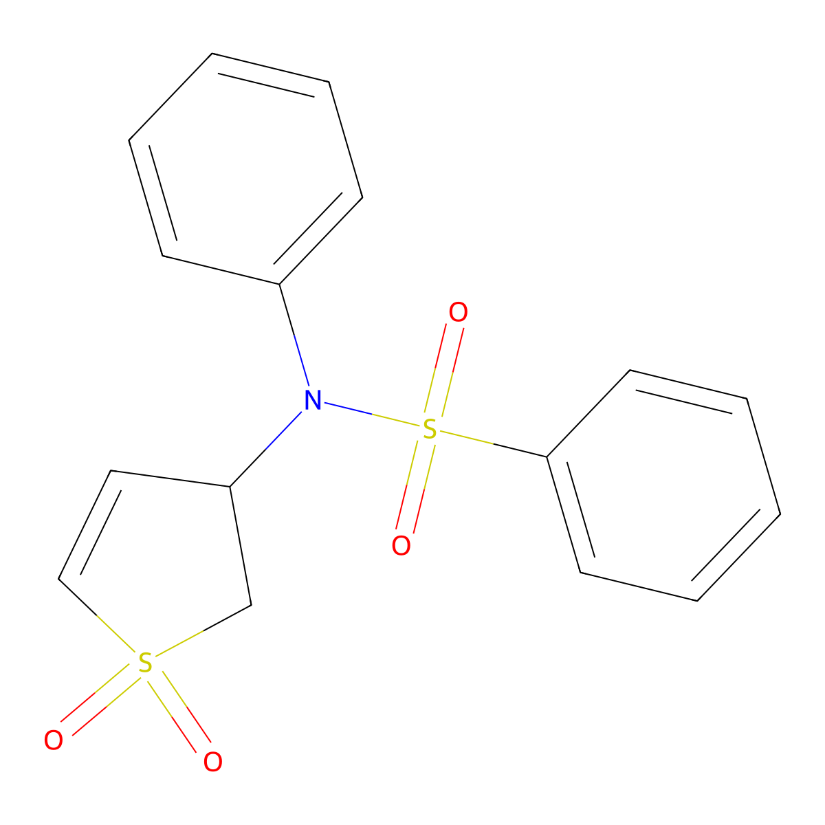 N-(1,1-dioxo-2,3-dihydrothiophen-3-yl)-N-phenylbenzenesulfonamide molecular structure, CAS 327067-13-0