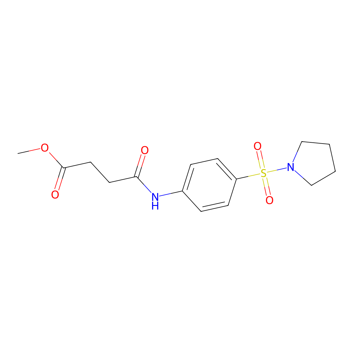 Methyl 4-oxo-4-(4-pyrrolidin-1-ylsulfonylanilino)butanoate molecular structure, CAS 327067-58-3