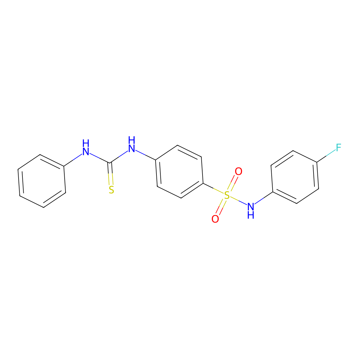 4-[(anilinocarbonothioyl)amino]-N-(4-fluorophenyl)benzenesulfonamide molecular structure, CAS 327067-78-7