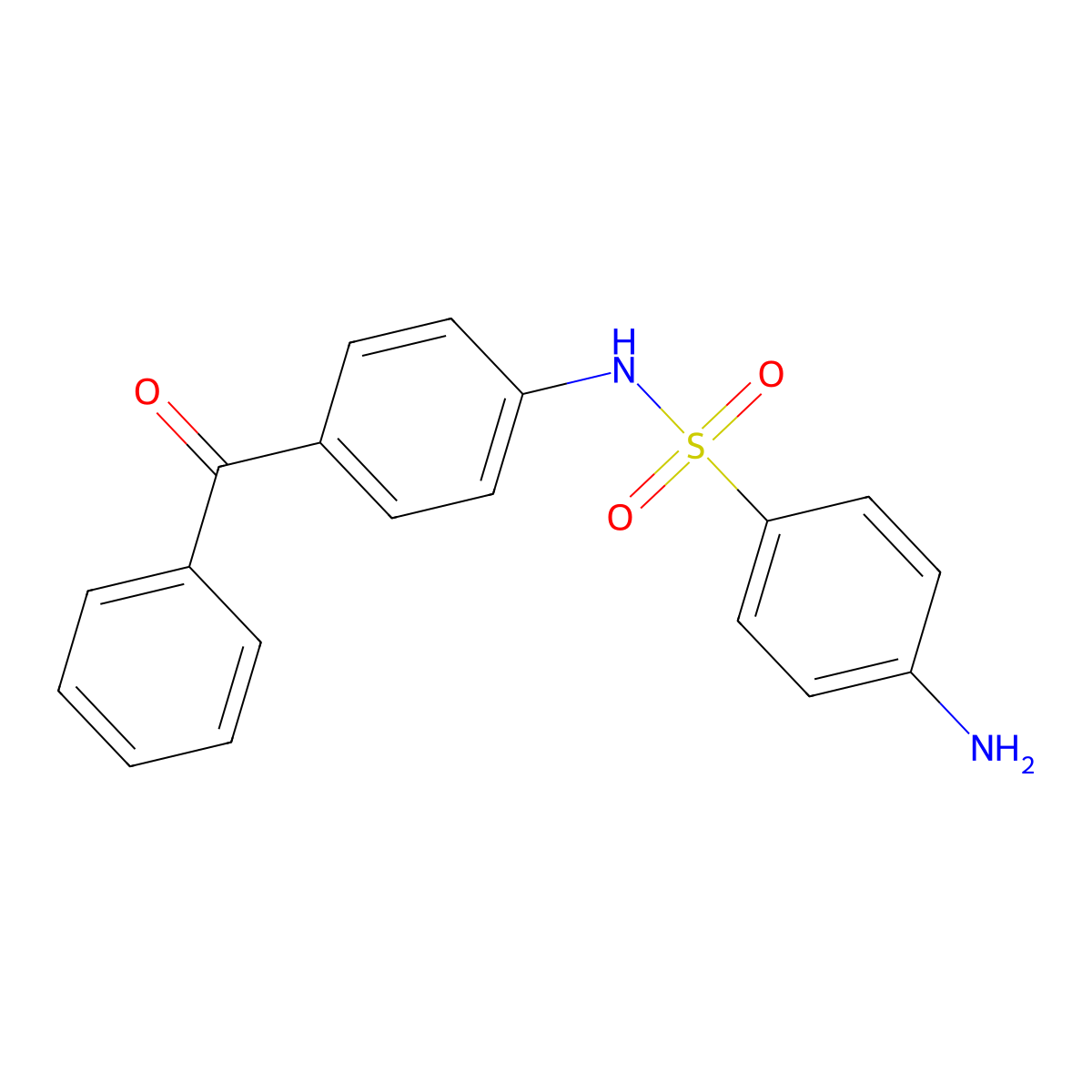 4-amino-N-(4-benzoylphenyl)benzenesulfonamide molecular structure, CAS 327069-26-1