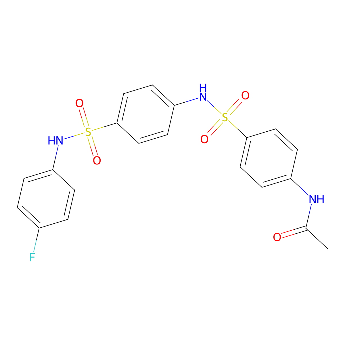 N-[4-({4-[(4-fluorophenyl)sulfamoyl]phenyl}sulfamoyl)phenyl]acetamide molecular structure, CAS 327069-41-0