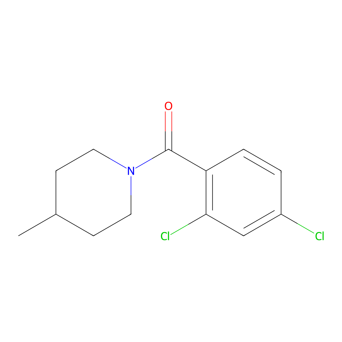 1-(2,4-Dichlorobenzoyl)-4-methylpiperidine molecular structure, CAS 327069-50-1