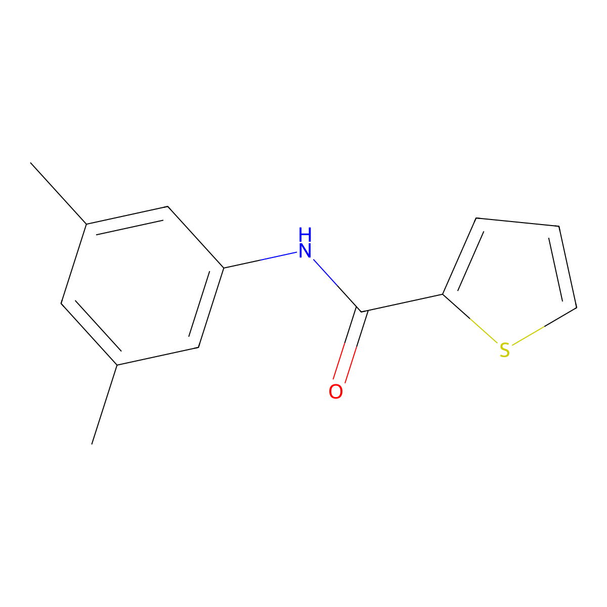 N-(3,5-dimethylphenyl)thiophene-2-carboxamide molecular structure, CAS 327069-70-5