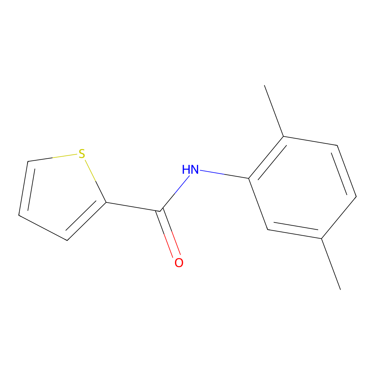 N-(2,5-dimethylphenyl)thiophene-2-carboxamide molecular structure, CAS 327069-71-6