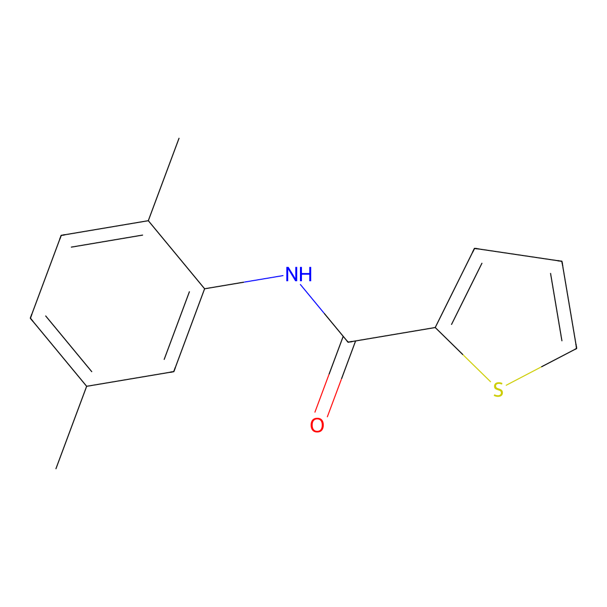 N-(2,5-dimethylphenyl)thiophene-2-carboxamide molecular structure, CAS 327069-71-6