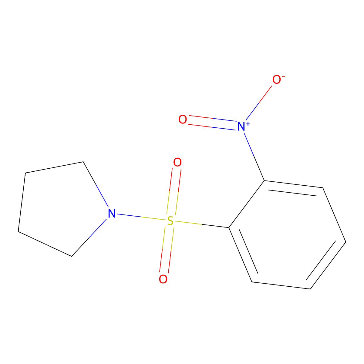 1-(2-Nitrophenylsulfonyl)pyrrolidine molecular structure, CAS 327069-81-8