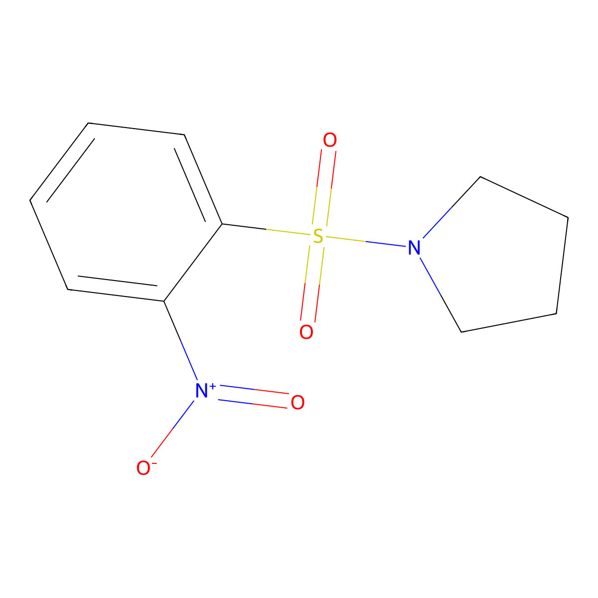 1-(2-Nitrophenylsulfonyl)pyrrolidine molecular structure, CAS 327069-81-8