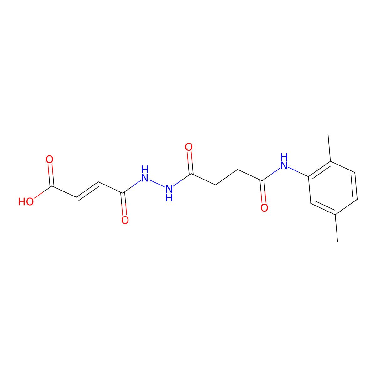 (E)-4-{2-[4-(2,5-Dimethylanilino)-4-oxobutanoyl]hydrazino}-4-oxo-2-butenoic acid molecular structure, CAS 327069-94-3