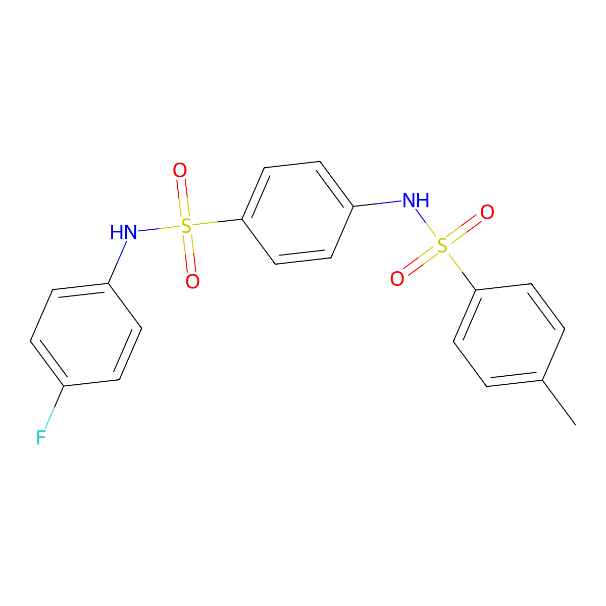 N-[4-[(4-fluorophenyl)sulfamoyl]phenyl]-4-methylbenzenesulfonamide molecular structure, CAS 327070-24-6
