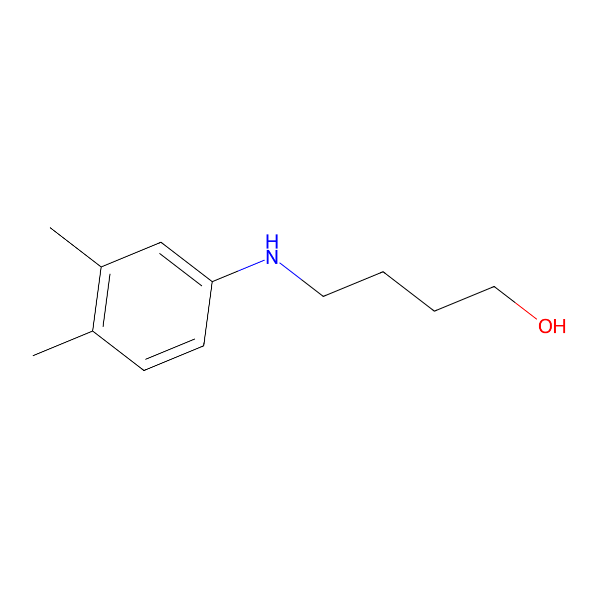 4-(3,4-Dimethyl-phenylamino)-butan-1-ol molecular structure, CAS 327070-54-2