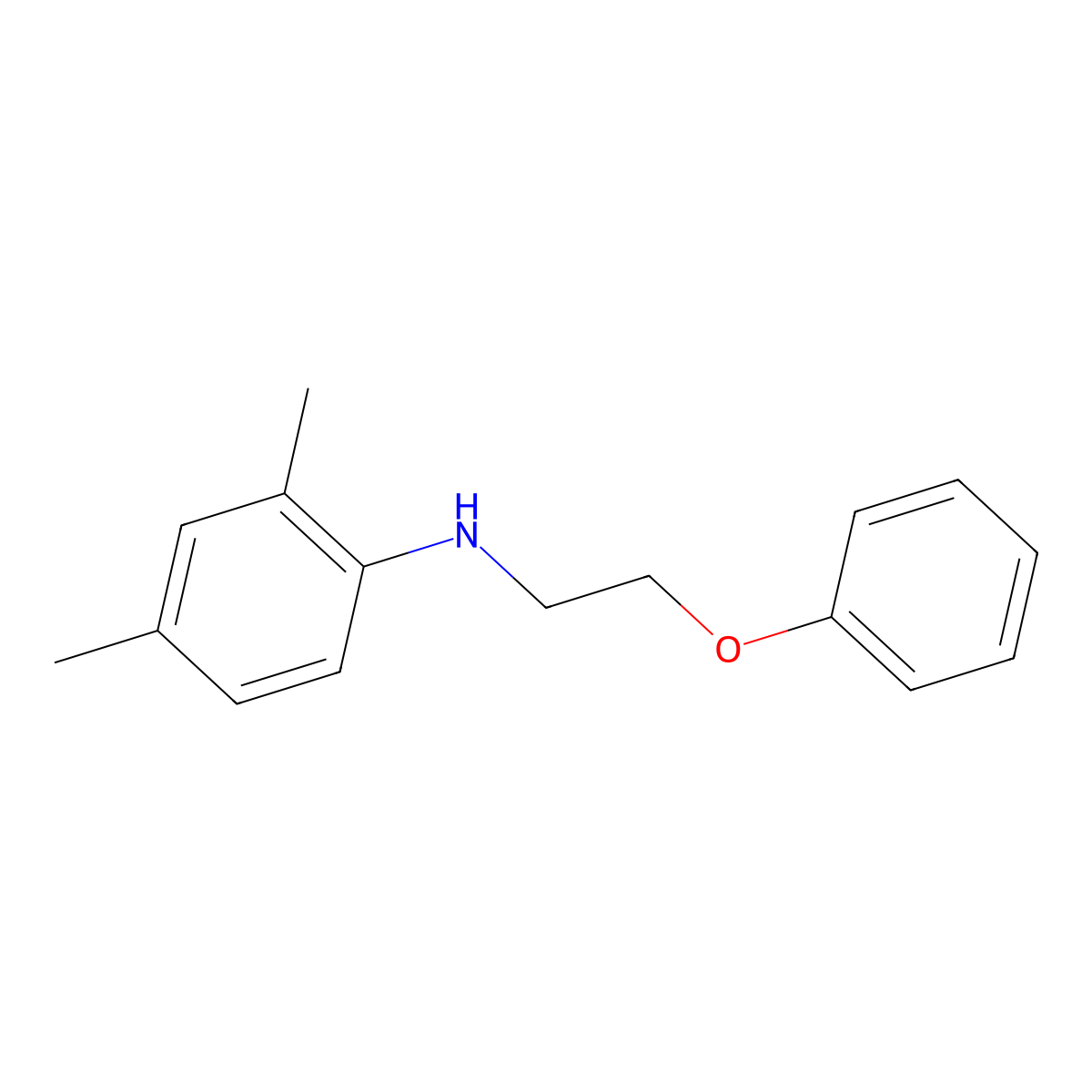 2,4-dimethyl-N-(2-phenoxyethyl)aniline molecular structure, CAS 327070-55-3