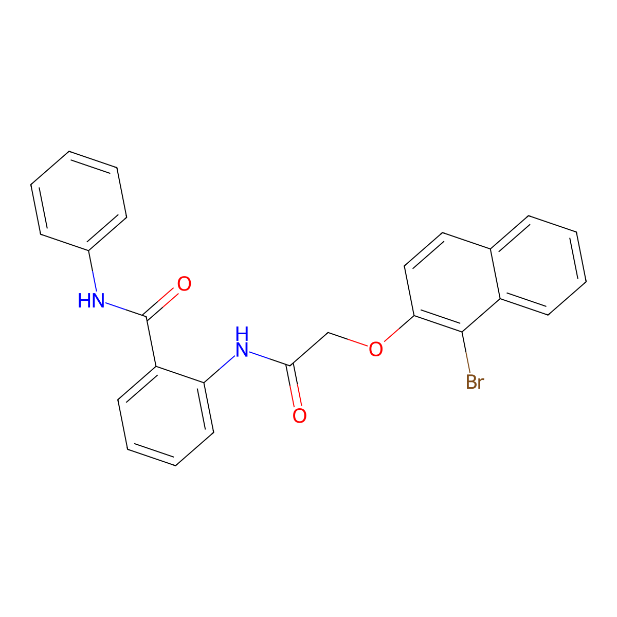 2-({[(1-bromo-2-naphthyl)oxy]acetyl}amino)-N-phenylbenzamide molecular structure, CAS 327070-56-4