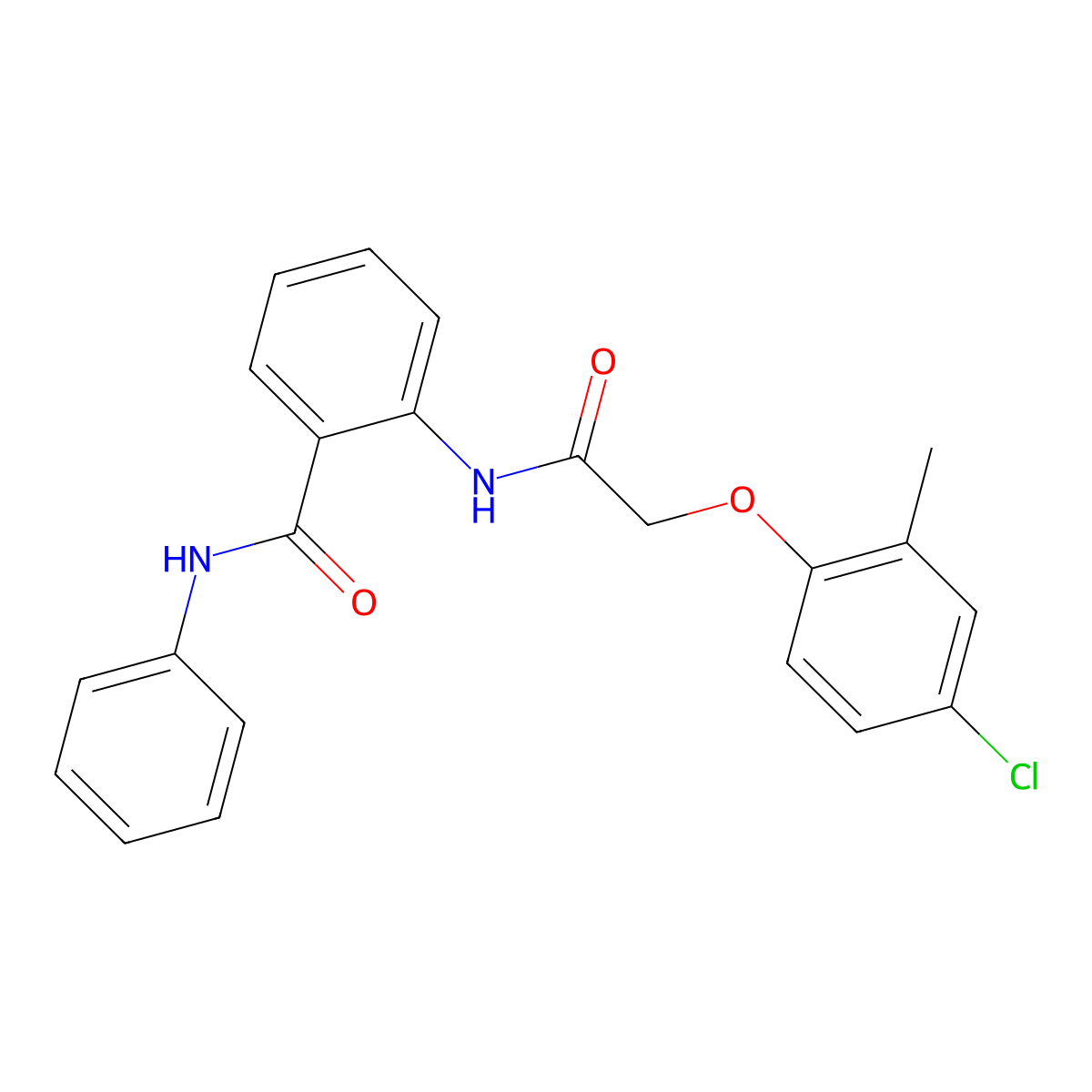 2-{[(4-chloro-2-methylphenoxy)acetyl]amino}-N-phenylbenzamide molecular structure, CAS 327070-57-5