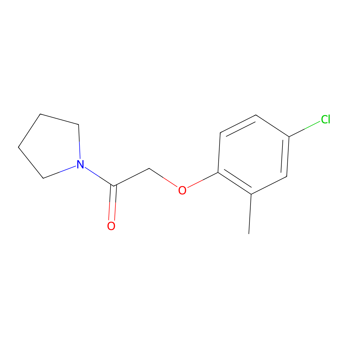 1-[(4-Chloro-2-methylphenoxy)acetyl]pyrrolidine molecular structure, CAS 327070-78-0