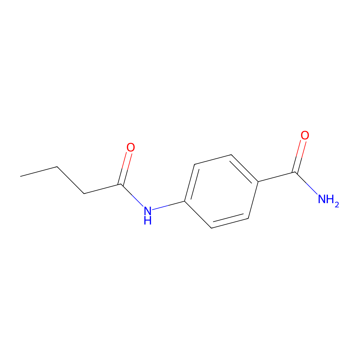 4-(Butanoylamino)benzamide molecular structure, CAS 327070-87-1