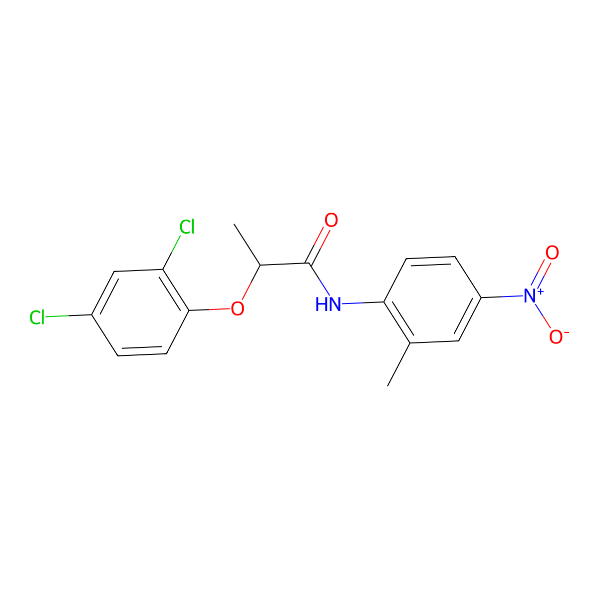 2-(2,4-dichlorophenoxy)-N-(2-methyl-4-nitrophenyl)propanamide molecular structure, CAS 327070-94-0