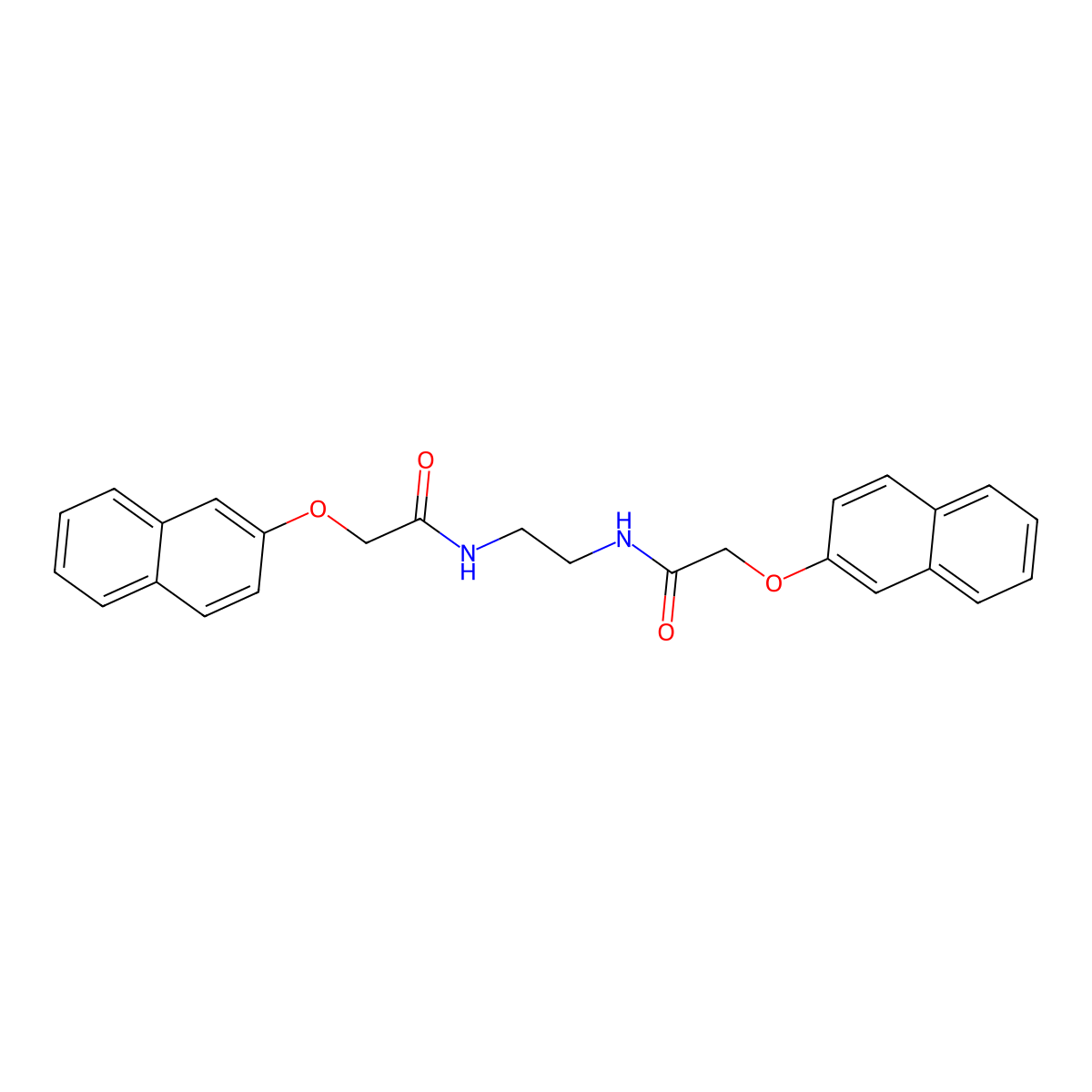 2-naphthalen-2-yloxy-N-[2-[(2-naphthalen-2-yloxyacetyl)amino]ethyl]acetamide molecular structure, CAS 327070-96-2