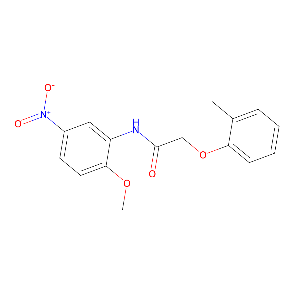 N-(2-methoxy-5-nitrophenyl)-2-(2-methylphenoxy)acetamide molecular structure, CAS 327070-97-3