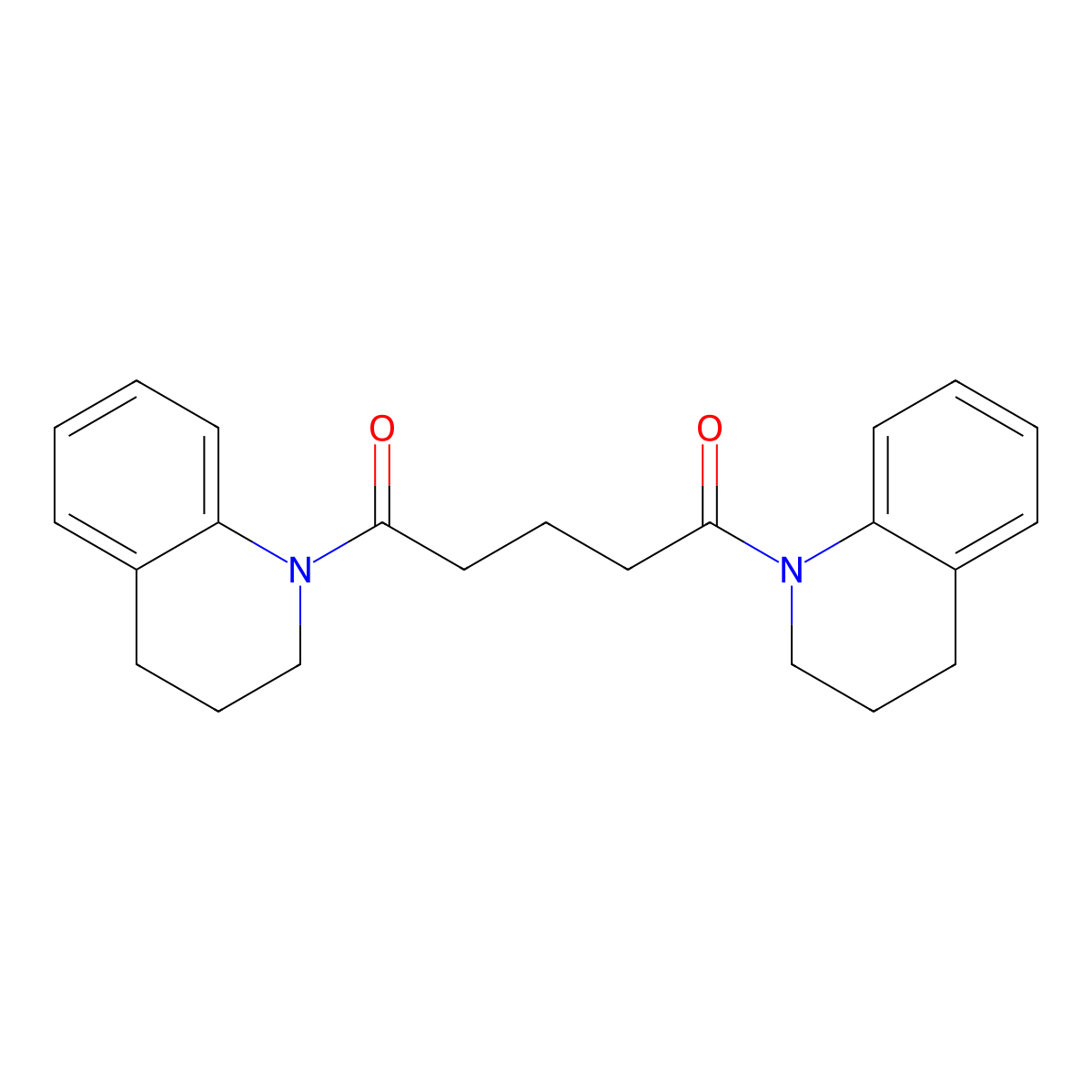 1,5-bis(3,4-dihydro-2H-quinolin-1-yl)pentane-1,5-dione molecular structure, CAS 327070-99-5