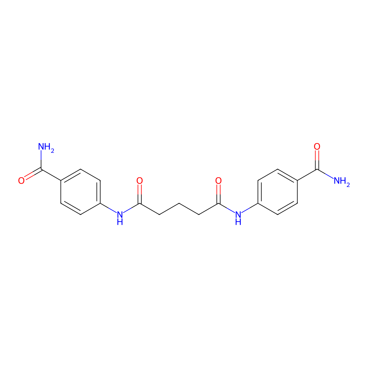 N,N'-bis(4-carbamoylphenyl)pentanediamide molecular structure, CAS 327071-03-4