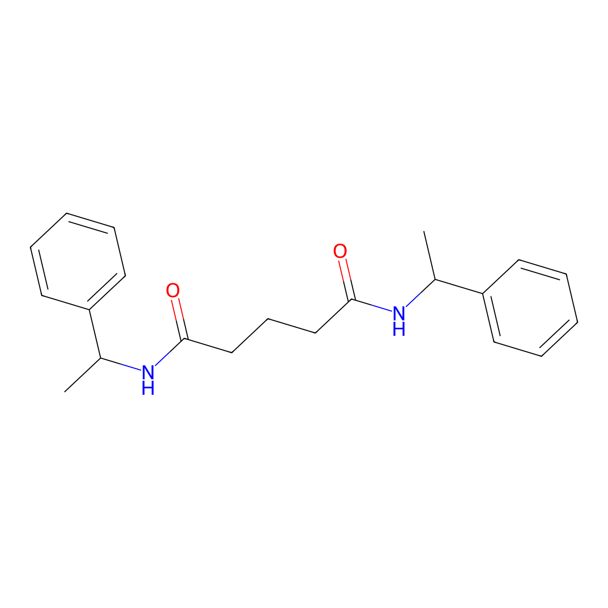 N,N'-bis(1-phenylethyl)pentanediamide molecular structure, CAS 327071-08-9