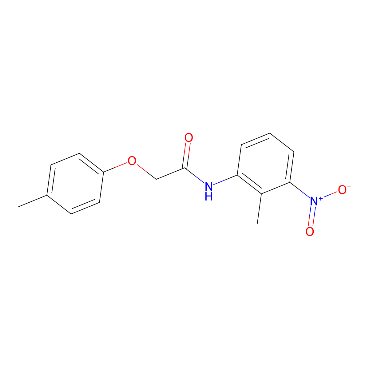 N-(2-methyl-3-nitrophenyl)-2-(4-methylphenoxy)acetamide molecular structure, CAS 327071-12-5