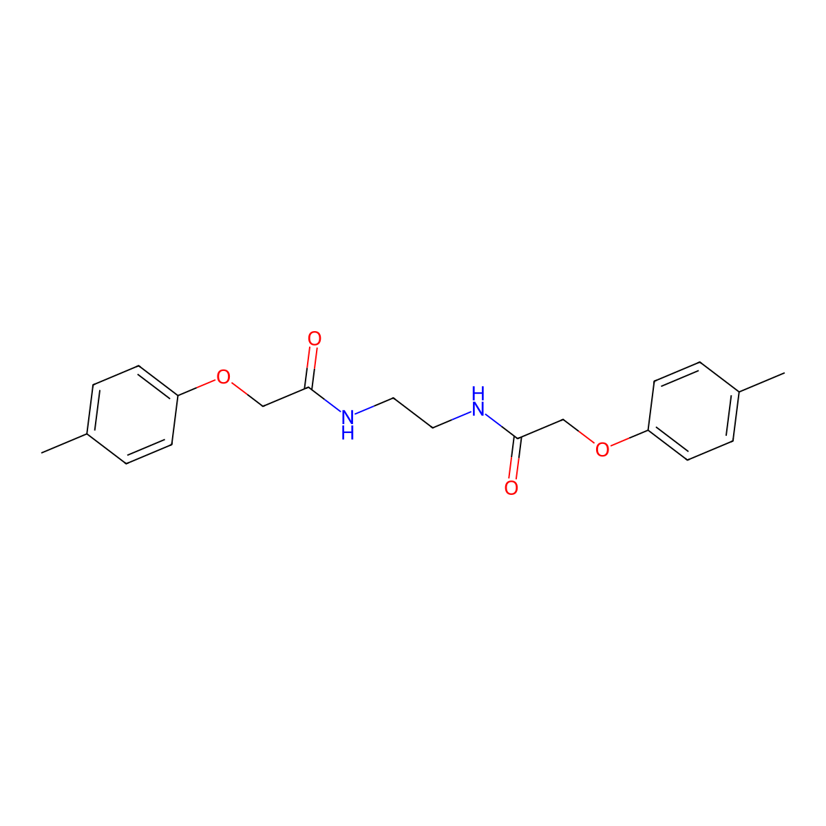 2-(4-methylphenoxy)-N-[2-[[2-(4-methylphenoxy)acetyl]amino]ethyl]acetamide molecular structure, CAS 327071-22-7