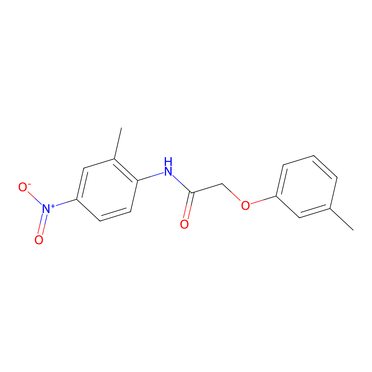 N-(2-methyl-4-nitrophenyl)-2-(3-methylphenoxy)acetamide molecular structure, CAS 327071-26-1
