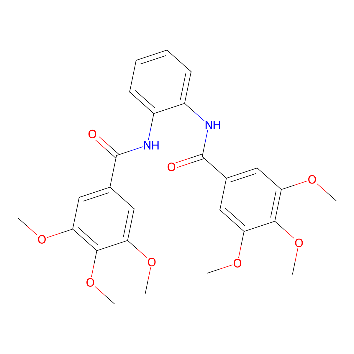 3,4,5-trimethoxy-N-[2-[(3,4,5-trimethoxybenzoyl)amino]phenyl]benzamide molecular structure, CAS 327071-34-1